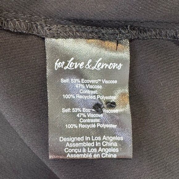 NEW For Love and Lemons Mini Willow Dress Black Size Small - Picture 11 of 13